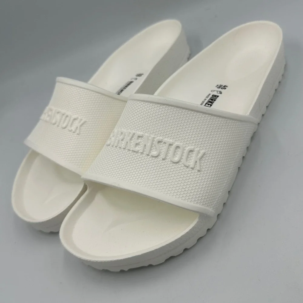 Birkenstock Barbados EVA Slides Mens 12 White‎ Beach Waterproof Sandals NEW READ